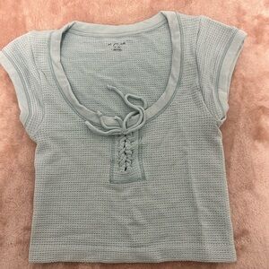 Urban Outfitters Light Blue Short Sleeve Top